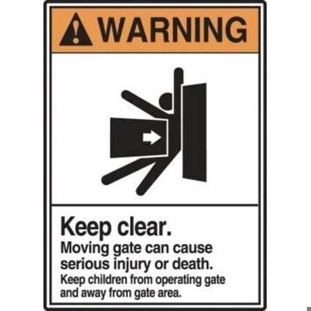 Accuform ANSI WARNING Safety Sign KEEP CLEAR MRBR304XV MRBR304XV